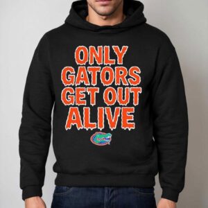 Florida Football Only Gators Get Out Alive Logo Hoodie