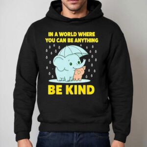 In A World Where You Can Be Anything Be Kind Hoodie