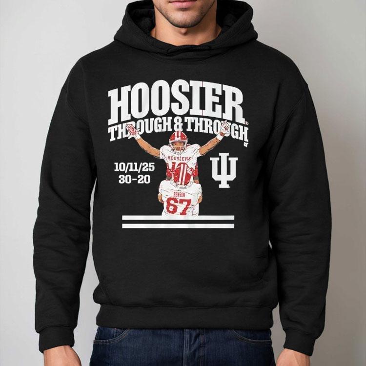 Indiana Hoosiers Football Elijah Sarratt Hoosier Through And Through Logo Shirt Indiana Hoosiers Football Elijah Sarratt Hoosier Through And Through Logo Shirt