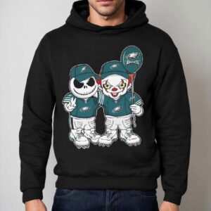 Jack Skellington And It X Philadelphia Eagles Halloween Hoodie