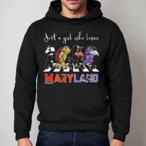 Just A Girl Who Loves Mascot Maryland City Sports All Team Hoodie