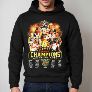 Las Vegas Aces Victory 2025 Wnba Champions Signatures Team Shirt 2 Las Vegas Aces Victory Wnba Champions Signatures Team Hoodie