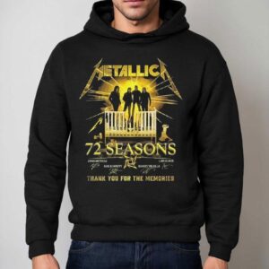 Metallica Seasons James Hetfield And Kirk Hammett And Robert Trujillo And Lars Ulrich Thank You For The Memories Signatures Hoodie