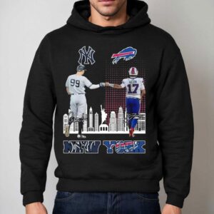 New York Yankees Aaron Judge Buffalo Bills Josh Allen Proud Signatures Shirt 2 New York Yankees Aaron Judge Buffalo Bills Josh Allen Proud Signatures Hoodie