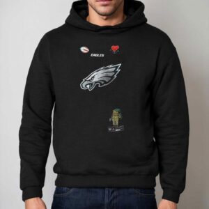 Philadelphia Eagles X Bad Bunny Super Bowl Benito Heart Mascot Signature Shirt 2 Philadelphia Eagles X Bad Bunny Super Bowl Benito Heart Mascot Signature Hoodie