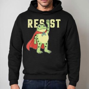 Resist Frog Portland Frog Protest Frog Hoodie