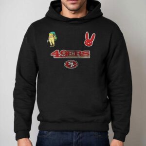 San Francisco Ers X Bad Bunny Super Bowl Football Logo Signature Hoodie