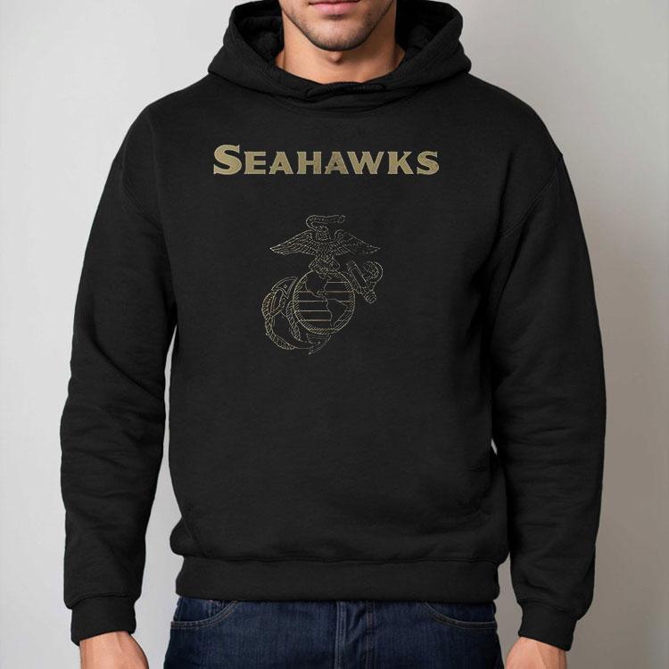 Seattle Seahawks X United States Marine Corps First In Last Out Shirt Seattle Seahawks X United States Marine Corps First In Last Out Shirt
