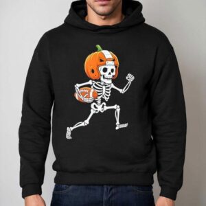 Skeleton American Football Player Spooky Sports Shirt 2 Skeleton American Football Player Spooky Sports Hoodie