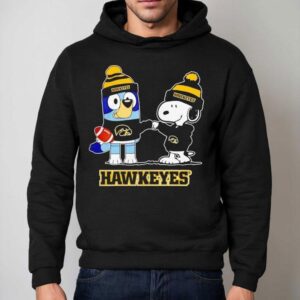 Snoopy And Friend Iowa Hawkeyes Football Christmas Shirt 2 Snoopy And Friend Iowa Hawkeyes Football Christmas Hoodie
