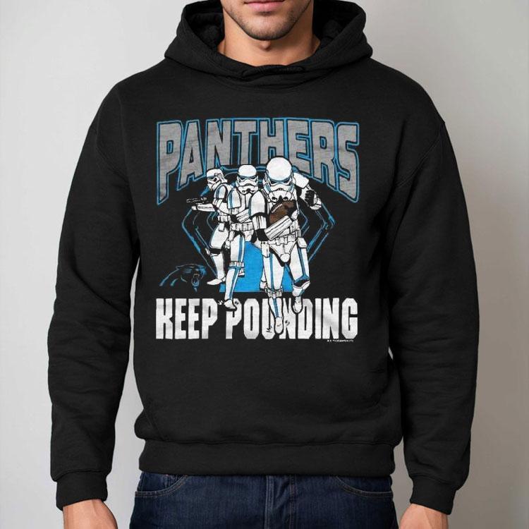 Star Wars X Carolina Panthers Keep Pounding Dark Side Shirt Star Wars X Carolina Panthers Keep Pounding Dark Side Shirt