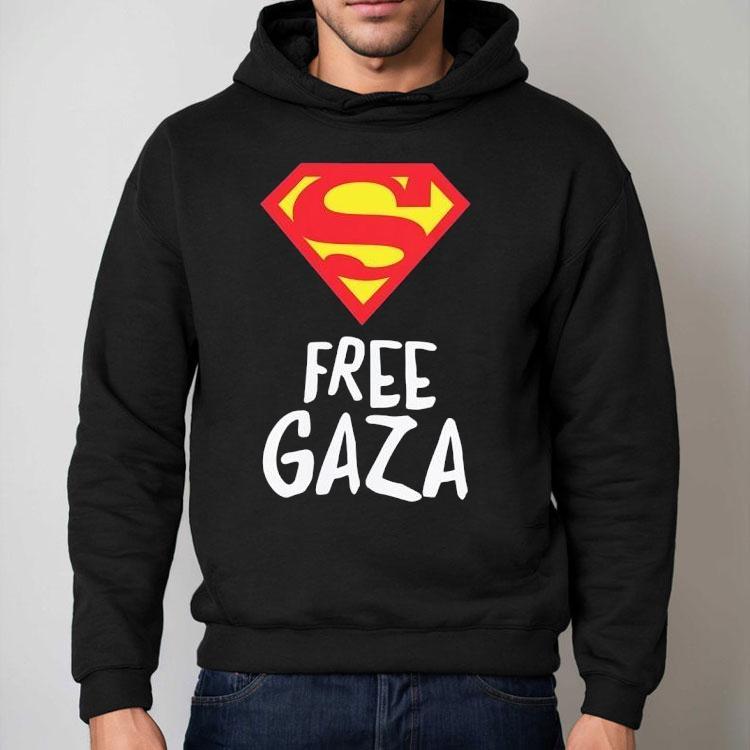 Superman Free Gaza Logo Shirt Superman Free Gaza Logo Shirt