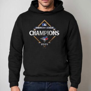 Toronto Blue Jays 2025 3 Times American League Champions Logo Shirt 2 Toronto Blue Jays Times American League Champions Logo Hoodie