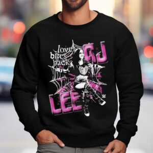 Aj Lee Spider Love Bites Back Graphic Shirt 3 Aj Lee Spider Love Bites Back Graphic Sweatshirt