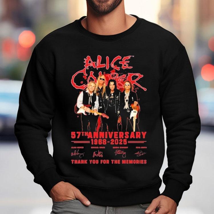 Alice Cooper 57th Anniversary 1968 2025 Thank You For The Memories Signatures Shirt Alice Cooper 57th Anniversary 1968 2025 Thank You For The Memories Signatures Shirt