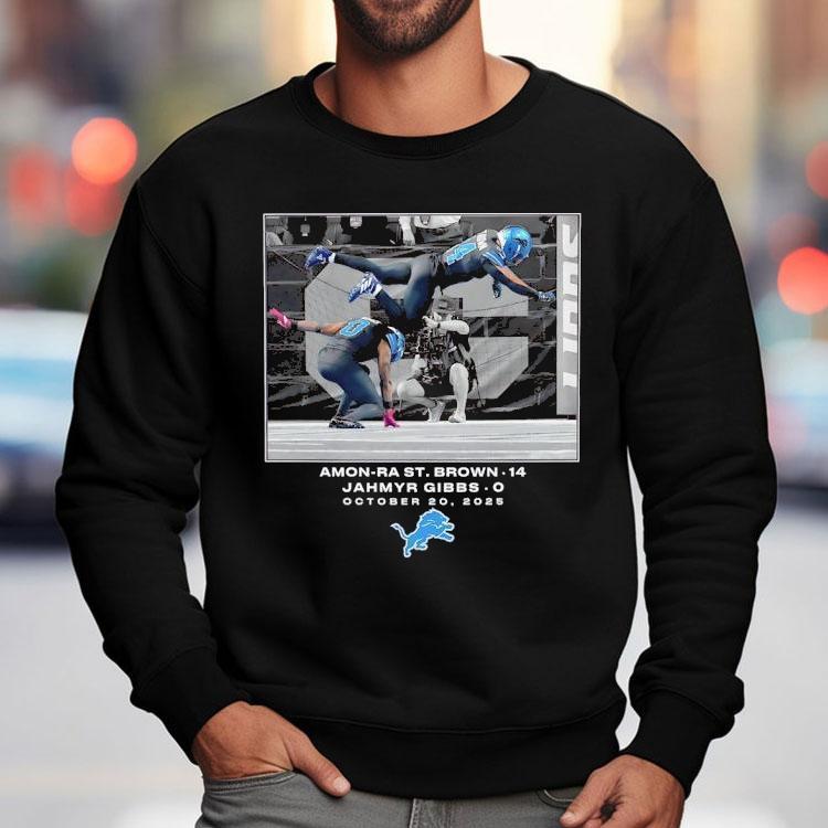 Amon-ra St Brown And Jahmyr Gibbs Detroit Lions 2025 Photo Shirt Amon-ra St Brown And Jahmyr Gibbs Detroit Lions 2025 Photo Shirt