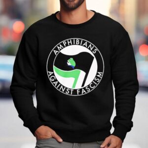 Amphibians Against Fascism Logo Frog Shirt 3 Amphibians Against Fascism Logo Frog Sweatshirt