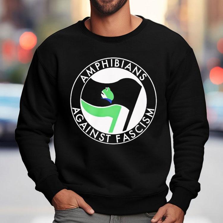 Amphibians Against Fascism Logo Frog Shirt Amphibians Against Fascism Logo Frog Shirt