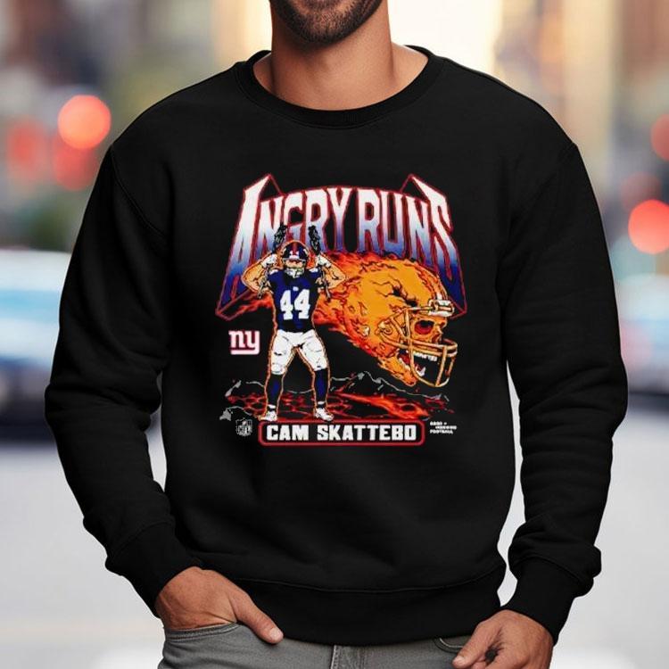 Angry Runs Cam Skattebo New York Giants Football Shirt Angry Runs Cam Skattebo New York Giants Football Shirt