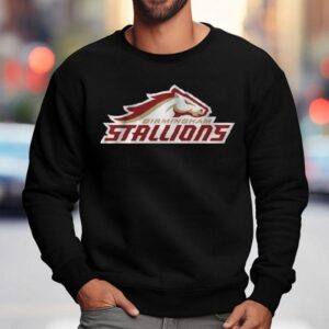 Birmingham Stallions Lockup Logo Shirt 3 Birmingham Stallions Lockup Logo Sweatshirt