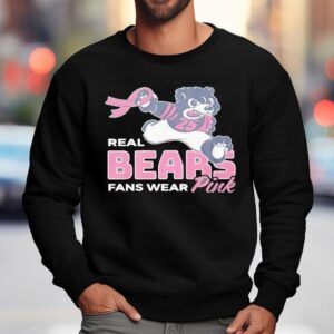 Caleb Williams Real Bears Fans Wear Pink Sweatshirt