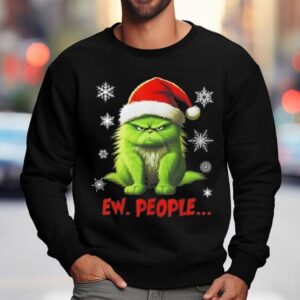 Christmas Cat Ew People Meowy Cat Lovers 2025 Shirt 3 Christmas Cat Ew People Meowy Cat Lovers Sweatshirt