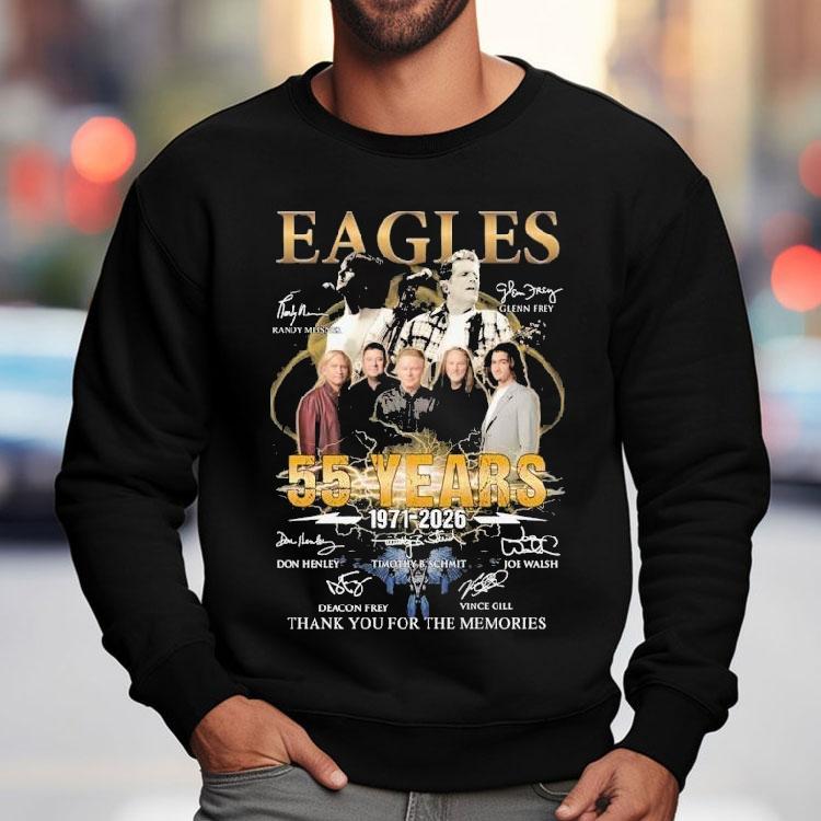 Eagles 55 Years 1971 2026 Thank You For The Memories Signatures Shirt Eagles 55 Years 1971 2026 Thank You For The Memories Signatures Shirt