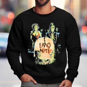 Emo Nite Nite Of The Living Dead Skeleton Sweatshirt