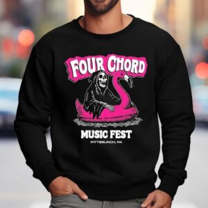 Four Chord Music Fest Flamingo Grim Reaper Pittsburgh Pa Shirt 3 Four Chord Music Fest Flamingo Grim Reaper Pittsburgh Pa Sweatshirt