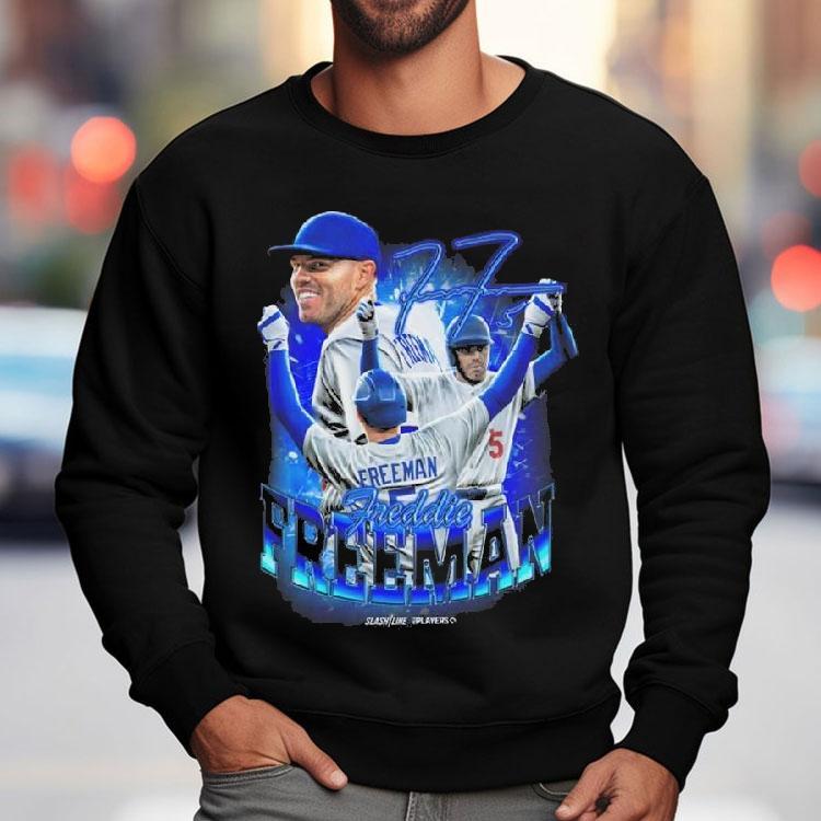 Freddie Freeman Posing Los Angeles Dodgers Mlb Signature Graphic Shirt Freddie Freeman Posing Los Angeles Dodgers Mlb Signature Graphic Shirt