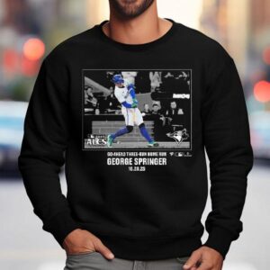 George Springer Toronto Blue Jays 2025 American League Champions Moments Shirt 3 George Springer Toronto Blue Jays American League Champions Moments Sweatshirt