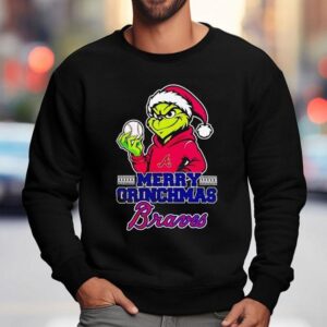 Grinch Atlanta Braves Baseball Merry Christmas Sweatshirt