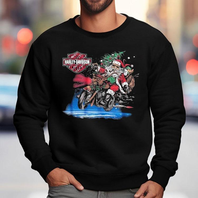 Harley-davidson Rockin’ Santa Holiday Christmas Shirt Harley-davidson Rockin’ Santa Holiday Christmas Shirt