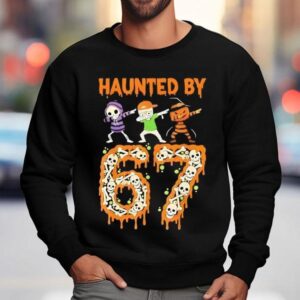 Haunted By Halloween Skeleton Dabbing Meme Sweatshirt