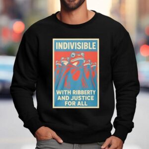 Indivisible With Ribberty And Justice For All Portland Frog Shirt 3 Indivisible With Ribberty And Justice For All Portland Frog Sweatshirt