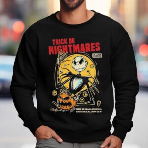Jack Skellington Trick Or Nightmare Halloween Scary Pumpkin Horror Spooky Sweatshirt