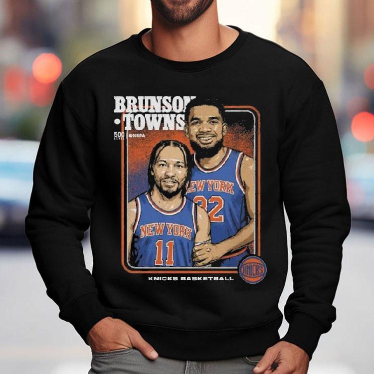 Jalen Brunson Karl-anthony Towns New York Knicks Step Brothers Shirt Jalen Brunson Karl-anthony Towns New York Knicks Step Brothers Shirt