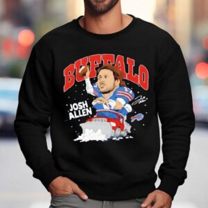Josh Allen Buffalo Bills Caricature Player Signature Shirt 3 Josh Allen Buffalo Bills Caricature Player Signature Sweatshirt