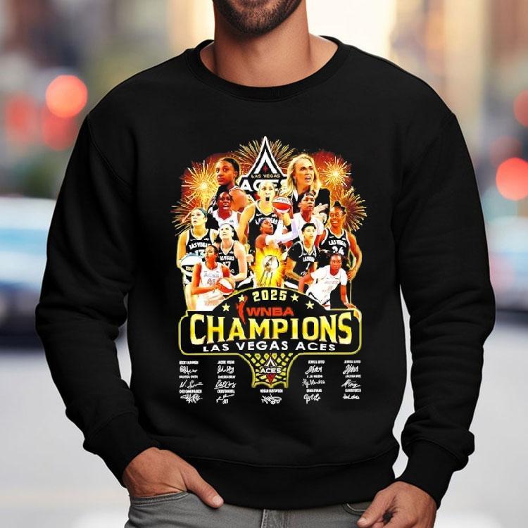 Las Vegas Aces Victory 2025 Wnba Champions Signatures Team Shirt Las Vegas Aces Victory 2025 Wnba Champions Signatures Team Shirt