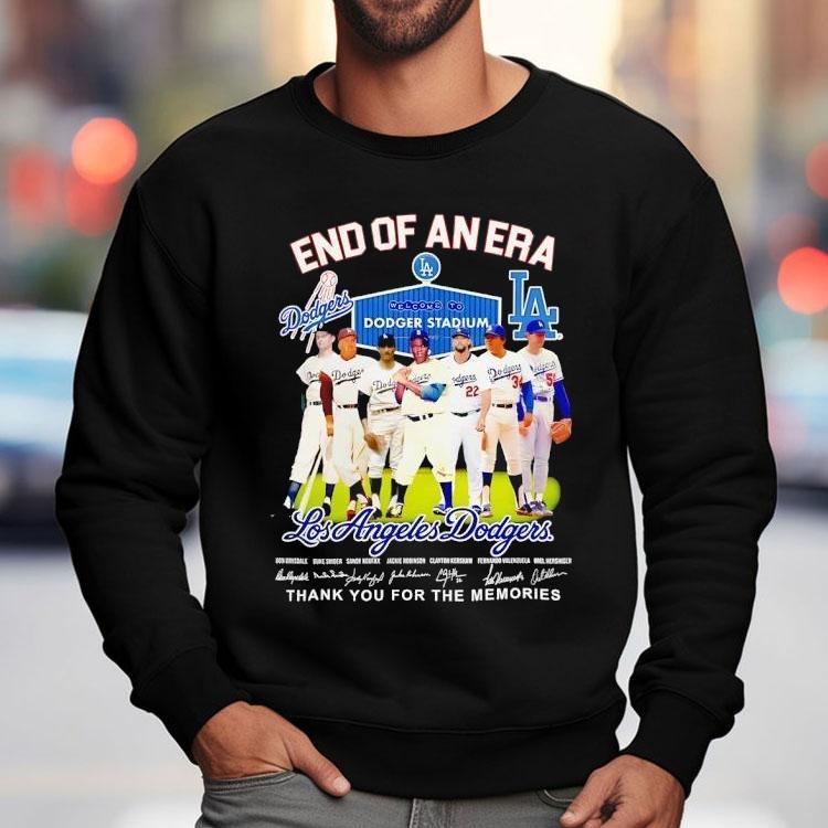 Los Angeles Dodgers End Of An Era Thank You For The Memories Signatures Shirt Los Angeles Dodgers End Of An Era Thank You For The Memories Signatures Shirt