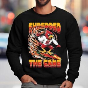 Louisiana Cardinals Shredded The Cane Mascot Surf Sweatshirt