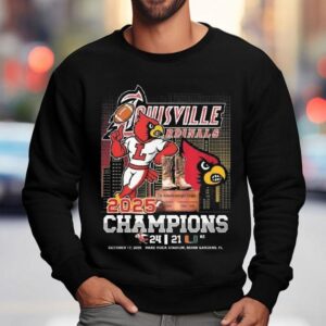 Louisville Cardinals Mascot 2025 Champions Shirt 3 Louisville Cardinals Mascot Champions Sweatshirt