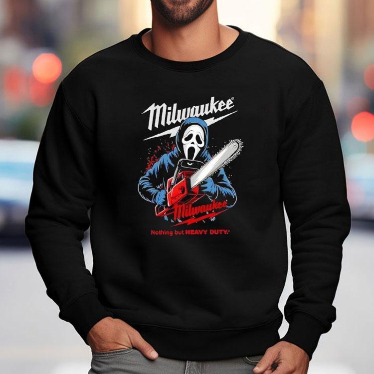 Milwaukee Tools Ghost Face With Chainsaw Halloween Shirt Milwaukee Tools Ghost Face With Chainsaw Halloween Shirt