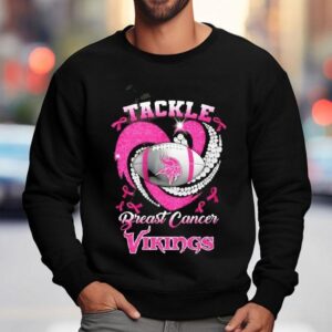 Minnesota Vikings Breast Cancer Awareness Tackle Hear Sweatshirt