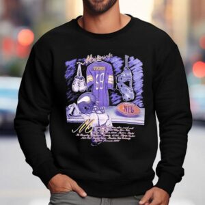 Minnesota Vikings Team Colors Purple Gold And White Viking Drive Eden Prairie Sweatshirt