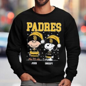 Mlb San Diego Padres Holiday Baseball Snoopy Charlie Brown Christmas Sweatshirt