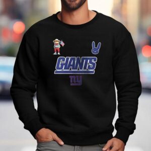 New York Giants X Bad Bunny Super Bowl 2026 Portrait Art Signature Shirt 3 New York Giants X Bad Bunny Super Bowl Portrait Art Signature Sweatshirt