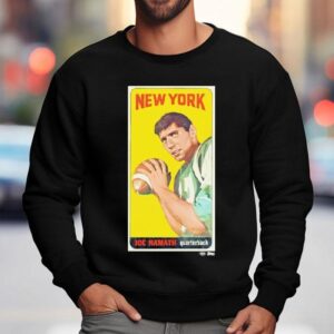 New York Jets Joe Namath Trading Card Shirt 3 New York Jets Joe Namath Trading Card Sweatshirt