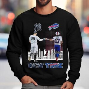 New York Yankees Aaron Judge Buffalo Bills Josh Allen Proud Signatures Shirt 3 New York Yankees Aaron Judge Buffalo Bills Josh Allen Proud Signatures Sweatshirt