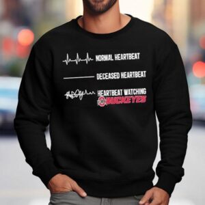 Normal Heartbeat Deceased Heartbeat Heartbeat Watching Ohio State Buckeyes Sweatshirt